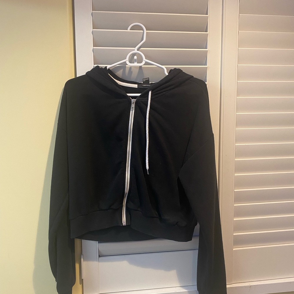 Black Zip-Up Hoodie